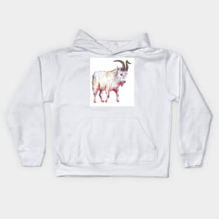 Mountain Goat drawing Kids Hoodie